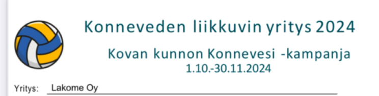 Otsikkokuva Konneveden liikkuvin yritys 2024 Kovan kunnon Konnevesi -kampanja